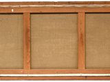 an image of a picture of an old window with a wooden frame