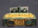 a miniature model of a train on display on a table
