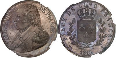 a close up of a coin with a coat of arms on it