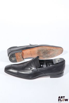 HENDERSON - paire de mocassins en cuir lisse noir - taille 4…