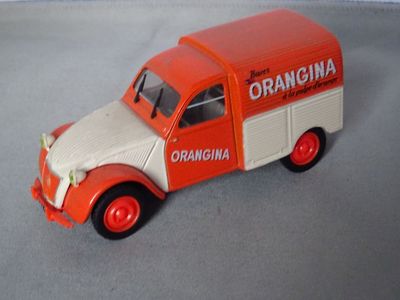 Jouet voiture Citroen 2cv camionnette publicitaire ORANGINA …