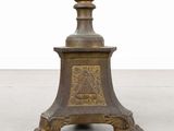 an image of a vase on a pedestal with a white background