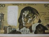french 500 francs bank note with portrait of a woman on it