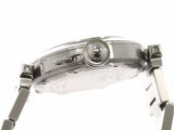a close up of a watch on a white background