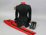an image of a uniform and a pair of boots on a white surface