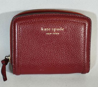 KATE SPADE Portefeuille en cuir rouge et rose
