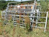 a fence that has been placed in the middle of a field