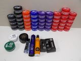 a lot of different types of hair products on the table