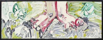 a picture of a painting of a pair of shoes