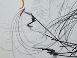 a drawing of a kite that is flying in the sky