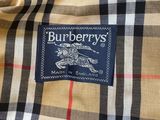 a close up of a burberry ' s shirt with a label on it