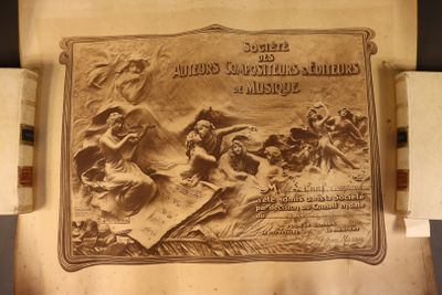 Gravure de la Société des auteurs compositeurs et éditeurs d…