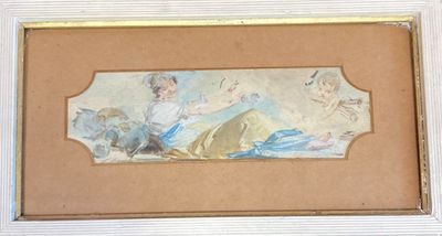 a picture of a painting on the wall of a room