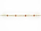 une paire de bracelets en rubis et diamants