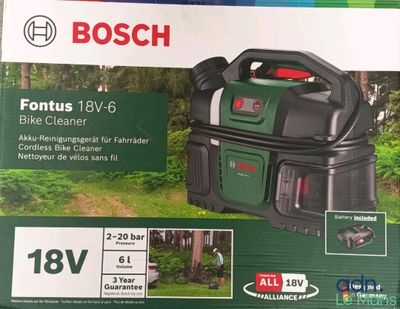 the box of a bosch vacuum cleaner is sitting on the table