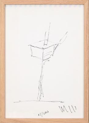 dessin d'un arbre dans un cadre en bois sur fond blanc