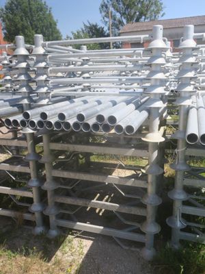 a lot of pipes that are stacked on top of each other