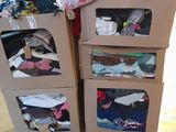 two cardboard boxes stacked on top of each other