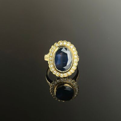 a sapphire and diamond ring