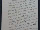 une vieille lettre manuscrite est reproduite sur une feuille de papier