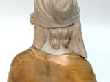 marble bust of a man with a turban on his head