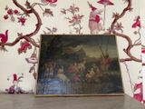 a picture of a painting hanging on a wall in a room