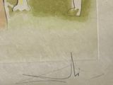 a drawing of a man standing next to a horse