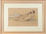 an image of a nude woman laying on her stomach on the ground