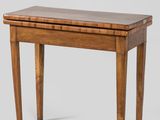 an image of a small wooden table with a drawer on top of it