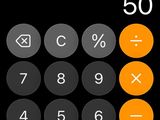 an image of a calculator on the screen of a cell phone