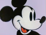 tableau représentant Mickey Mouse, personnage de dessin animé, avec une expression loufoque sur le visage