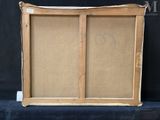 a painting of a wooden frame with a window on top of it