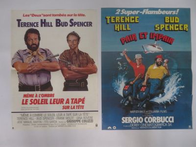 deux affiches de cinéma représentant deux hommes dans un bateau et un homme dans un bateau