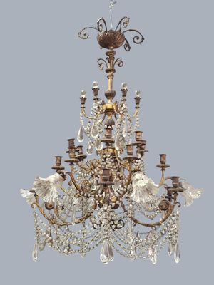 an image of a chandelier made of glass and metal