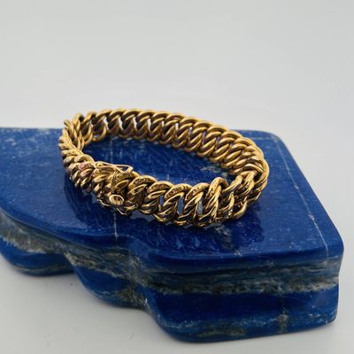 Bracelet souple en or 18K à maille américaine - Élégance intemporelle