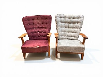 paire de fauteuils de salon danois du milieu du siècle, avec coussins rembourrés