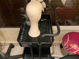 a vase that is sitting on top of a chair