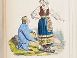 un vieux livre avec l'image d'un homme et d'une femme