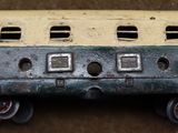 a toy train that is sitting on the ground