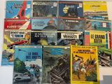 a lot of books that are on the table
