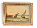 an image of a painting of sailboats in the water