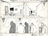 an image of a black and white comic strip with a man in a suit