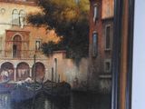 a picture of a painting of a boat in the water