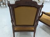 a chair and a chair that are in a room
