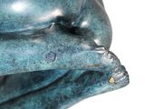 a close up of a statue of a man with his mouth open