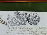 a piece of paper with a picture of a crown on it