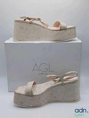 AGL - Sandales compensées - P.40 - Neuf - Ce lot chez vous p…