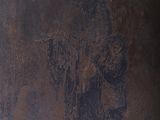 un tableau représentant un homme et une femme debout dans une pièce sombre