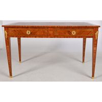 SAUNIER. BUREAU PLAT LOUIS XVI toutes faces de forme rectang… (photo 3)