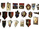 un grand nombre de badges sur une surface blanche